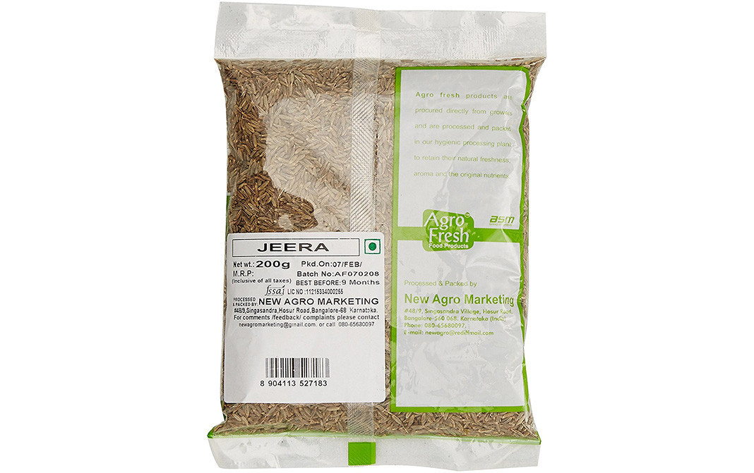 Agro Fresh Jeera    Pack  200 grams